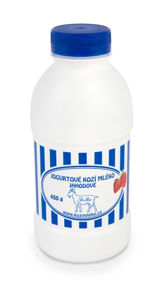 Jogurtové kozí mléko jahodové