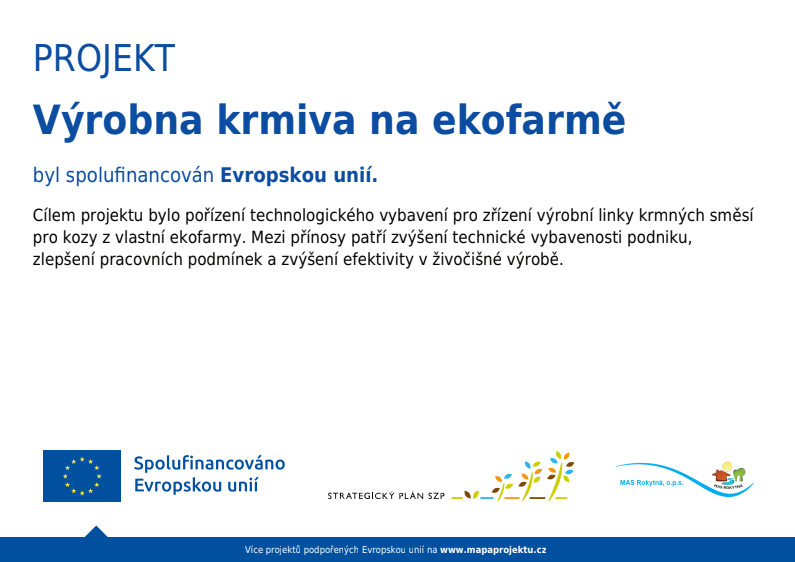 Projekt Výrobna krmiva publicita